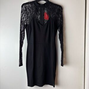 Guess Soraya Mesh Jet Black Dress